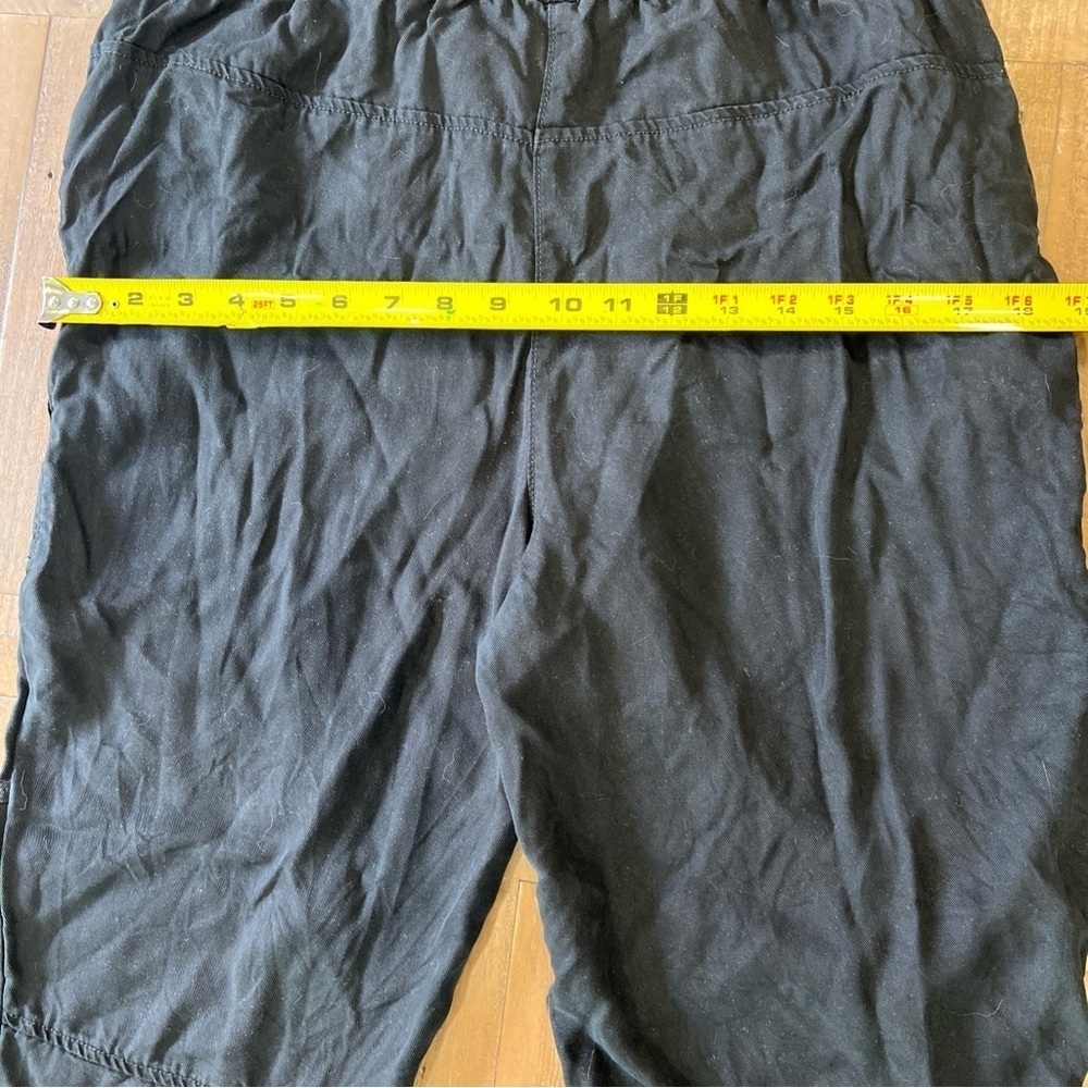 Aritzia Wilfred Free Valletta Cropped Overalls Medium Lyocell Twill Romper Black - Picture 13 of 13